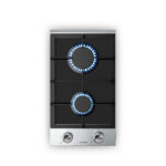 KLARSTEIN Placa de gas - KLARSTEIN Verosteel, 2 zonas, 29,40 cm, Plata - Imagen 2