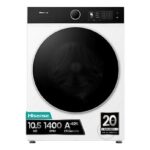HISENSE Lavadora carga frontal - Hisense WF5I1045BWQ , 10.5 kg, 1400 RPM, 18 programas, Fondo reducido 55.5 cm, Autodosificación, Blanco