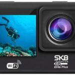 SK8 Cámara deportiva - SK8 Cam 6K Elite Plus, 6K, 70 min Autonomía, WiFi, sensor SONY 576, Hasta 40m de Profundidad, Foto de 12 MP, Negro