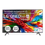 LG TV QNED MiniLED75" - LG 75QNED92A6A, UHD 4K, Procesador Inteligente α8 AI Processor 4K Gen2, Smart TV, DVB-T2 (H.265), Negro