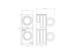 LG Lavadora secadora - LG WT1716BBF, Torre de lavado 17/16 kg, TurboWash™, Smart Pairing™, Inox grafito - Imagen 2