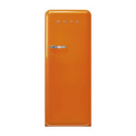 SMEG Frigorífico una puerta - SMEG FAB28ROR6, Dinámico (con ventilador), Altura 1530 mm, Capacidad 270 l, Naranja