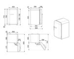SMEG Nevera pequeña - SMEG FAB5RPK6, Altura 725 mm, Capacidad 34 l, Rosa - Imagen 4