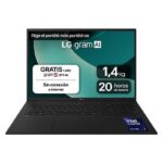 LG Portátil - LG 17ZD90T-G.AX88B, 17" WQXGA, Intel® Core™ Ultra 7-255H, 13 TOPS, 32 GB RAM, 1 TB SSD, Arc™ GPU, Sin sistema operativo