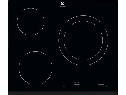 1617912_1 ELECTROLUX REACONDICIONADO Seminuevo Muy bueno Placa vitrocerámica - Electrolux EHF6231IOK, 3 zonas, Zona grande 27 cm, 60 cm, Negro - Imagen 1