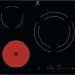 ELECTROLUX Placa vitrocerámica - Electrolux LR633CK, 3 zonas, Zona grande 27 cm, Temporizador, 60 cm, Negro