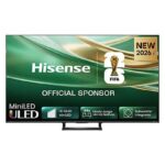 HISENSE TV Mini LED 55" - Hisense 55E8S, UHD 4K, Quad Core / MT9618, Total HDR, Subwoofer integrado, IA 4K, Negro