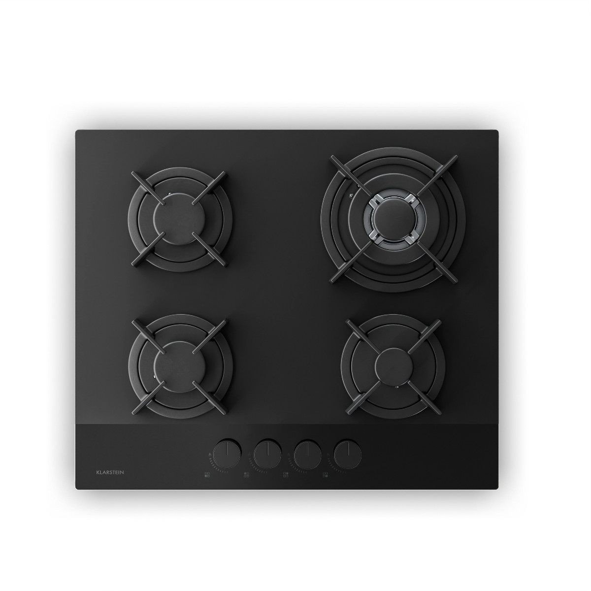162940864_1 KLARSTEIN Placa de gas - KLARSTEIN Velaire, 4 zonas, 60 cm, Negro - Imagen 1