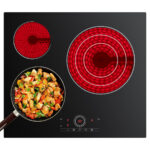 CDV Placa de vitrocerámica - CDV VMER573, 3 zonas, 590 mm, Negro
