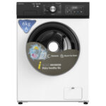 JOCEL Lavadora carga frontal - JOCEL JLR014184, 6 kg, 16 programas, Negro, Blanco