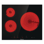 HISENSE Placa de vitrocerámica - HISENSE E6332BSCE, 3 zonas, 59 cm, Negro - Imagen 5