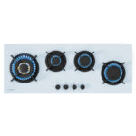 KLARSTEIN Placa de Gas - KLARSTEIN Goldflame 4 Slim, 4 zonas, 90 cm, Blanco
