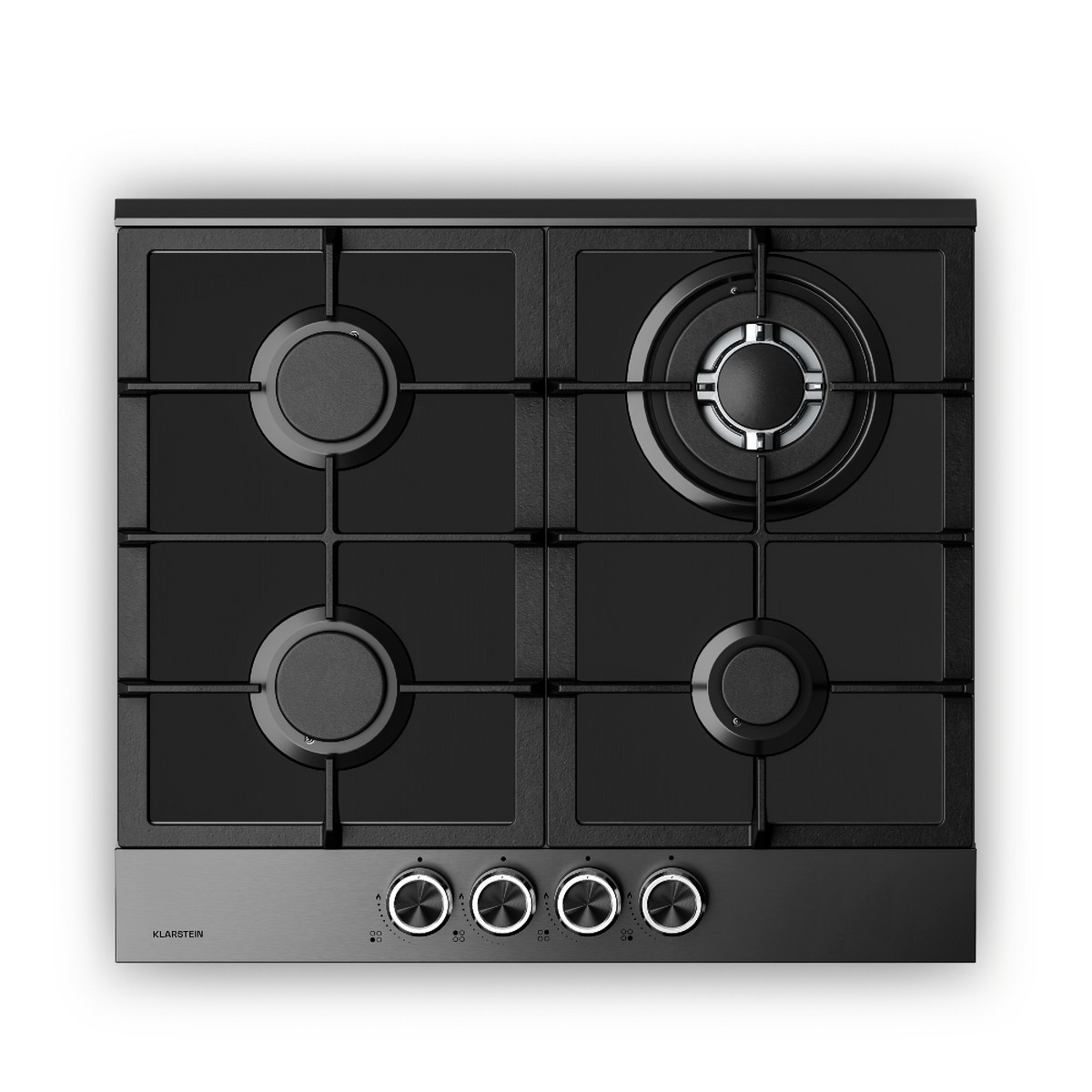 166115551_1 KLARSTEIN Placa de gas - KLARSTEIN Verosteel, 4 zonas, 58,40 cm, Negro - Imagen 1