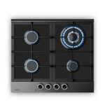 KLARSTEIN Placa de gas - KLARSTEIN Verosteel, 4 zonas, 58,40 cm, Negro - Imagen 2