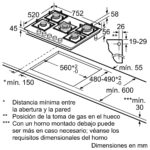 BOSCH Placa de gas - BOSCH Serie 6 PPQ7A6I40, 5 zone(s) zonas, Gas natural, 752 mm, Negro - Imagen 6