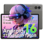 TABWEE T50 Android 16, 128 GB, Gris, 11 " HD+, 6 GB RAM, Unisoc T615(Octa core), Tablet Android