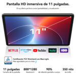 TABWEE T50 Android 16, 128 GB, Gris, 11 " HD+, 6 GB RAM, Unisoc T615(Octa core), Tablet Android - Imagen 5