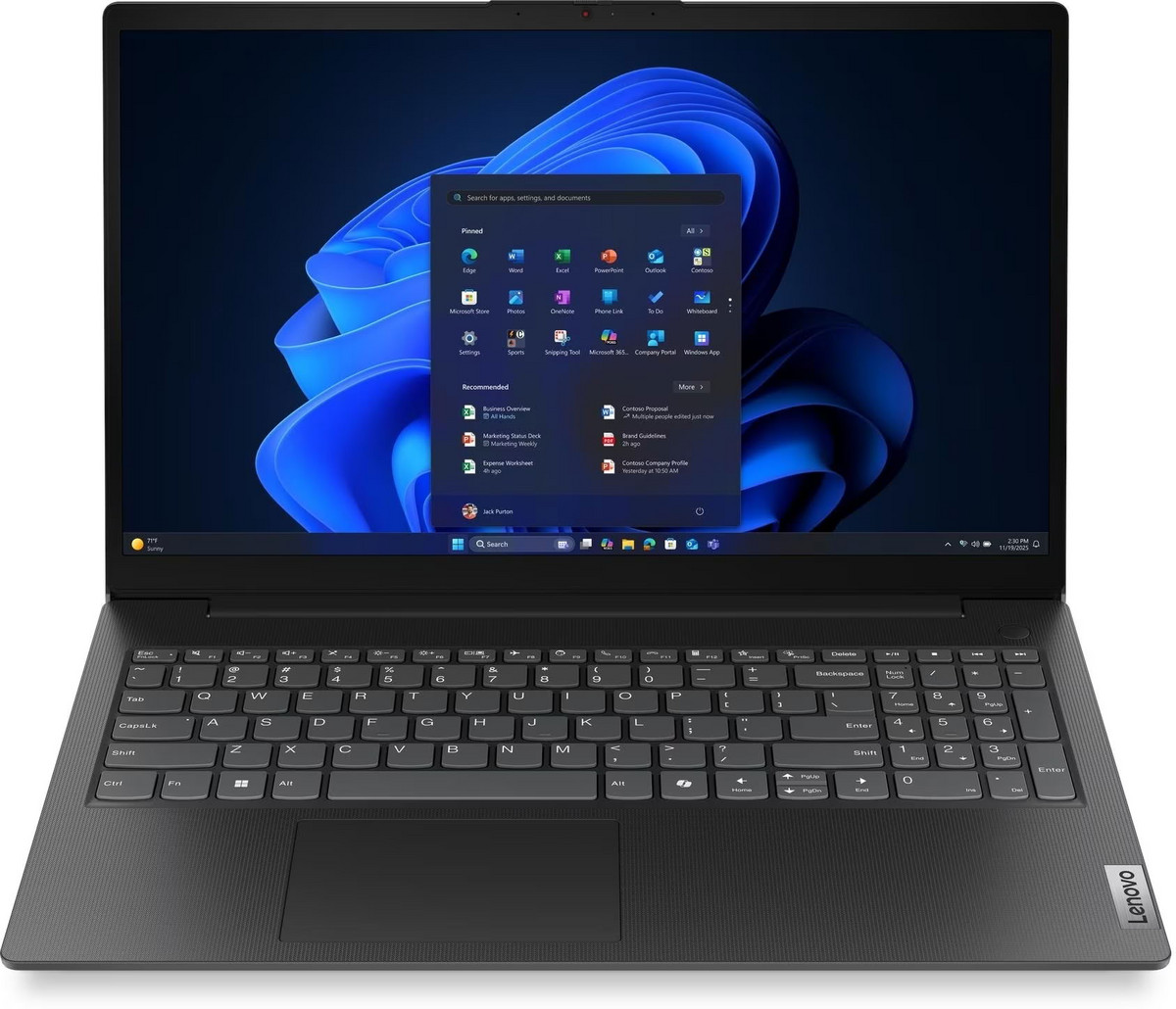 167476296_1 LENOVO Portátil - LENOVO V15 G6 ITN, 15,6 " Full-HD, Intel Celeron N100, 8 GB RAM, 256 GB SSD, UHD Graphics, Windows 11 Home, Negro - Imagen 1