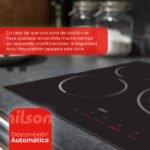 NILSON Placa de vitrocerámica - NILSON NV3600, 3 zonas, 59 cm, Cristal negro - Imagen 5