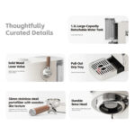 HIBREW Cafetera espresso manual - HIBREW H13, 20 bar, 2100 W, plata - Imagen 5