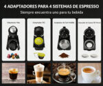 HIBREW Cafetera de cápsulas - HIBREW H2A, 19 bar, 1450 W, Negro / Blanco - Imagen 5