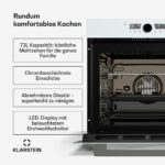 KLARSTEIN Horno convencional - KLARSTEIN Illuminosa, Integrable, 73 l, 56,50 cm, Blanco - Imagen 3