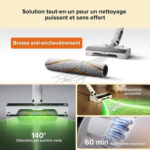 ROBOROCK Aspiradora escoba - ROBOROCK H60 HUB, 350 W, Potencia de succión 158 AirWatt, Depósito 0,5 l, Blanco - Imagen 4