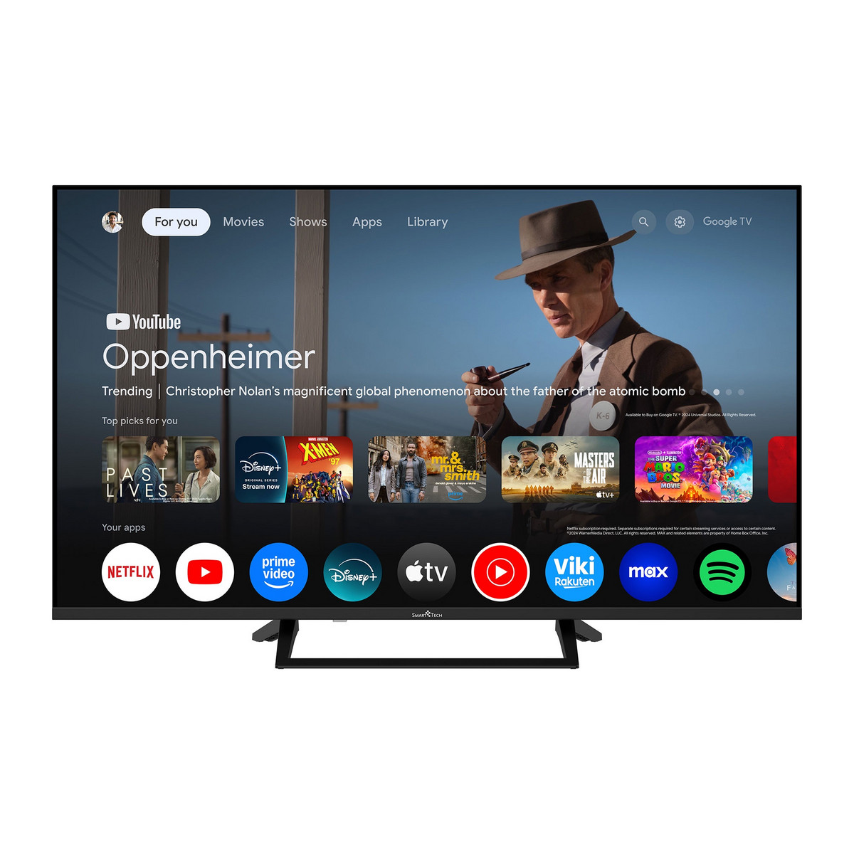 170544971_1 SMART TECH TV QLED 43" - SMART TECH Smart Tech 43QG06V, QLED 4K, Smart TV, DVB-T2 (H.265), Negro - Imagen 1