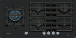 SIEMENS Placa de gas - SIEMENS iQ700 ER9A6SH40, 5 zone(s) zonas, 915 mm, Negro