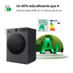 LG Lavadora carga frontal - LG F4X5009TBB, 9 kg, 12 programas, Acero Grafito Mate - Imagen 2