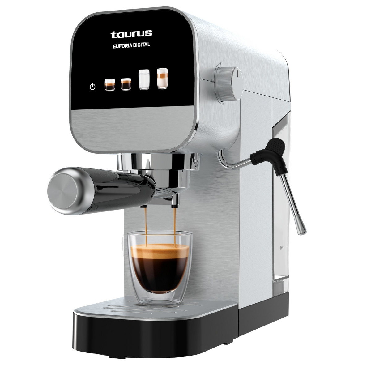 172320686_1 TAURUS Cafetera espresso - TAURUS Euforia Digital, 20 bar, 1350 W, Plata - Imagen 1