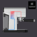TAURUS Cafetera espresso - TAURUS Euforia Digital, 20 bar, 1350 W, Plata - Imagen 3