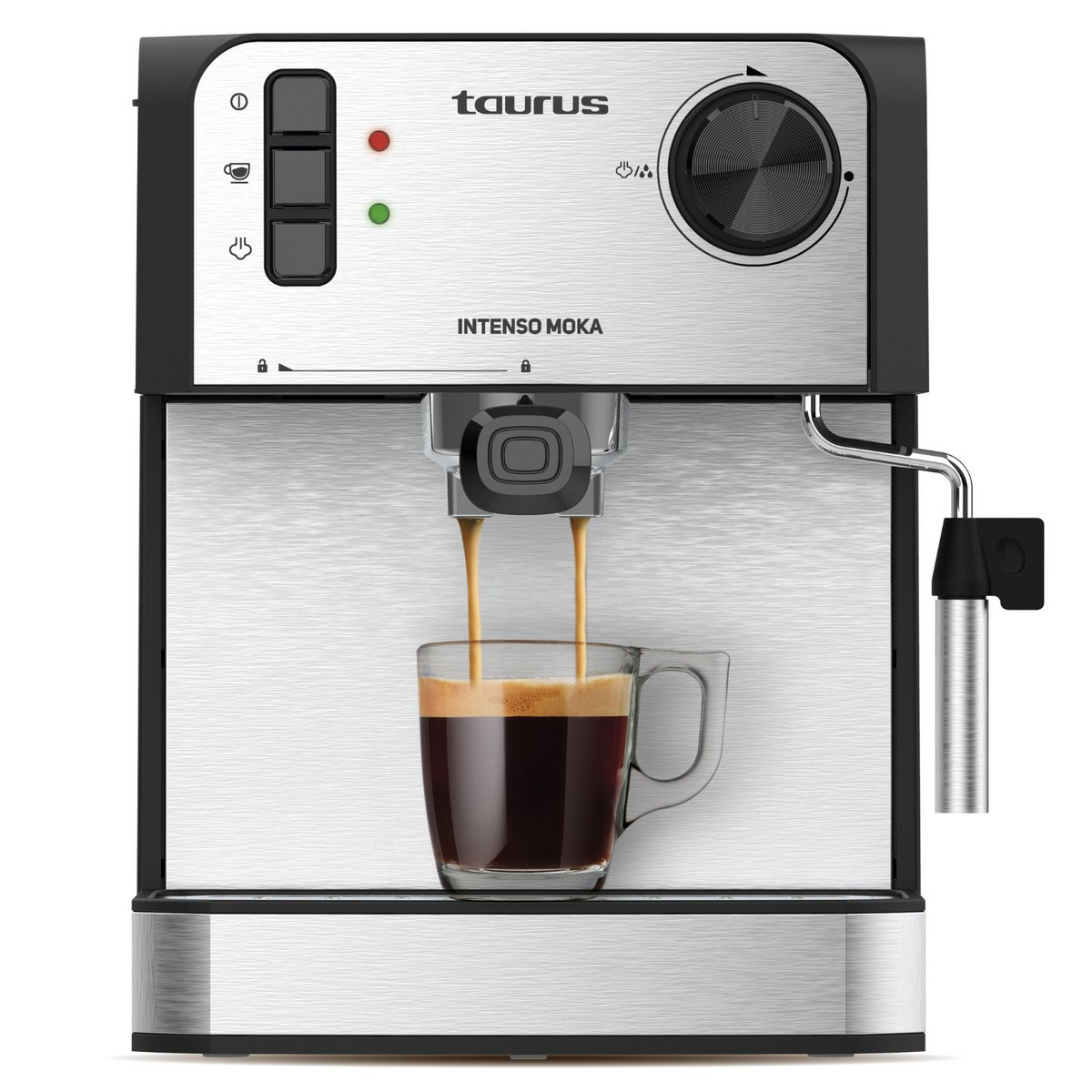 172824834_1 TAURUS Cafetera espresso - TAURUS INTENSO MOKA, 850 W, 2 tazas, Gris - Imagen 1