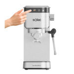 SOLAC Cafetera espresso - SOLAC TASTE SLIM D20 INOX, 20 bar, 1350 W, 2 tazas, Gris - Imagen 4