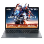 BLACKVIEW Portátil gaming - BLACKVIEW GamiBook 8, 16 " Full-HD, AMD Ryzen™ 7 7735HS, 32 GB RAM, 1 TB SSD, Radeon™ 680M, Windows 11 Pro, idioma del tec
