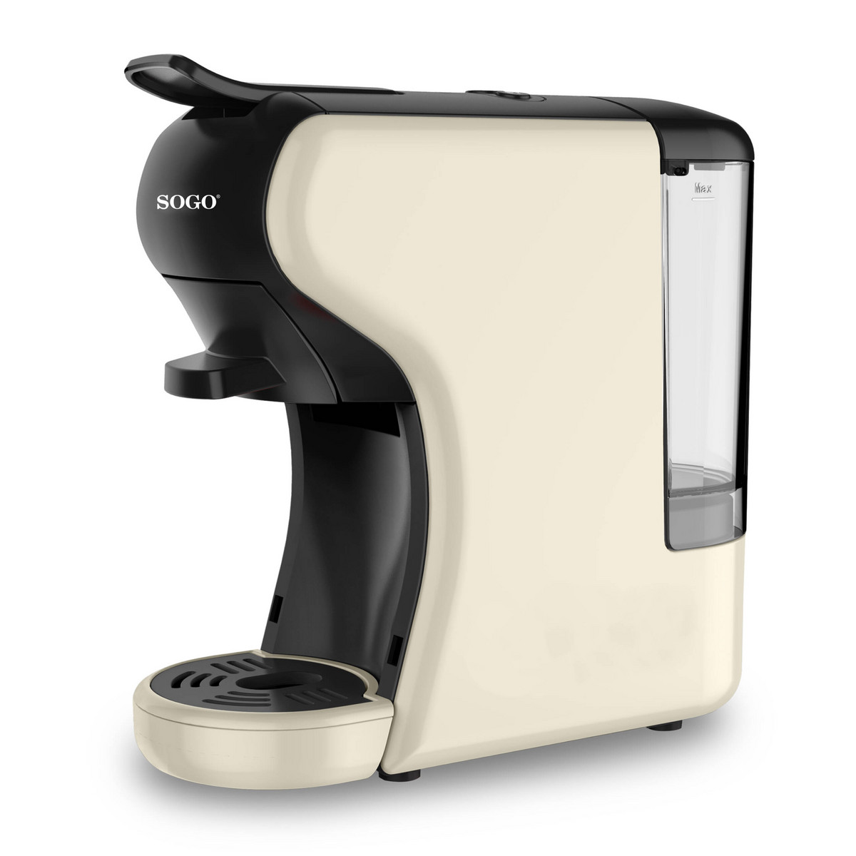 173260915_1 SOGO Cafetera de cápsulas - SOGO CAF-SS-5675-CB, 1450 W, 2 tazas, Crema - Imagen 1