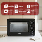 NILSON LIFE Horno de sobremesa - NILSON LIFE NHS2800N, Black - Imagen 3