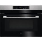 AEG Horno compacto - AEG Serie 8000 KMK761080M, 43 l, 595 mm, INOX Antihuellas
