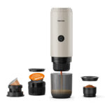 PRIXTON Cafetera portátil - PRIXTON Roma Creme, 80 W, 80 ml, 2 tazas, Crema