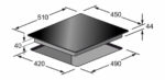 KAISER Placa de vitrocerámica - KAISER KCT 4746 FI, 3 zonas, 45 cm, Negro - Imagen 2