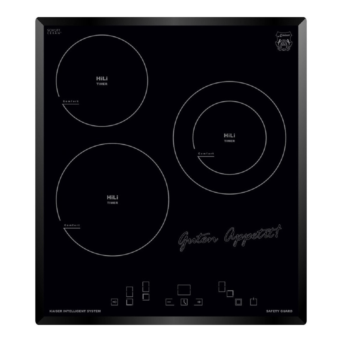 83282596_1 KAISER Placa de vitrocerámica - KAISER KCT 4745 F, 3 zonas, 45 cm, Negro - Imagen 1