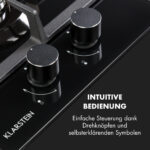 KLARSTEIN Placa de gas - KLARSTEIN Ignito Domino, 2 zonas, 30 cm, Negro - Imagen 4