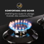 KLARSTEIN Placa de gas - KLARSTEIN Ignito Domino, 2 zonas, 30 cm, Negro - Imagen 5