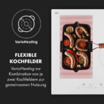 KLARSTEIN Placa de inducción - KLARSTEIN Delicatessa 77 Hybrid, 4 zonas, 77 cm, Blanco - Imagen 3