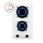 KLARSTEIN Placa de gas - KLARSTEIN Goldflame Domino, 2 zonas, 30 cm, Blanco