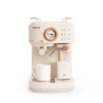 CREATE Cafetera express - CREATE THERA RETRO PRO, Control térmico inteligente, 20 bar, 1250 W, 2 tazas, White
