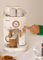 CREATE Cafetera express - CREATE THERA RETRO PRO, Control térmico inteligente, 20 bar, 1250 W, 2 tazas, White - Imagen 5