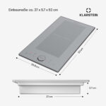 KLARSTEIN Placa de inducción - KLARSTEIN Delicatessa Slim Domino, 2 zonas, 29 cm, Vidrio Blanco - Imagen 8