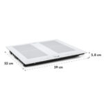 KLARSTEIN Placa de inducción - KLARSTEIN Delicatessa 60, 4 zonas, 59 cm, Vidrio Blanco