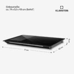 KLARSTEIN Placa de inducción - KLARSTEIN Delicatessa 77 Hybrid, 4 zonas, 77 cm, Negro - Imagen 7